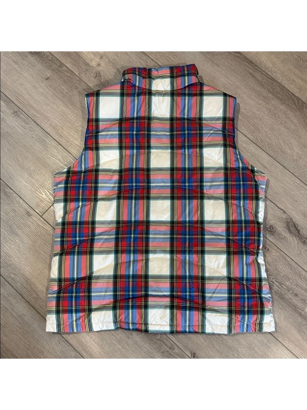 Lands' End Multicolor Plaid Vest - Picture 5 of 6